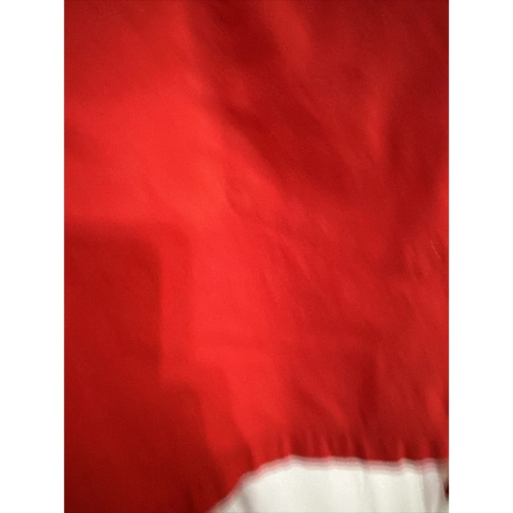 Unbranded Half Apron Women OS Red Excellent Floral Pocket Rickrack Retro Cotton
